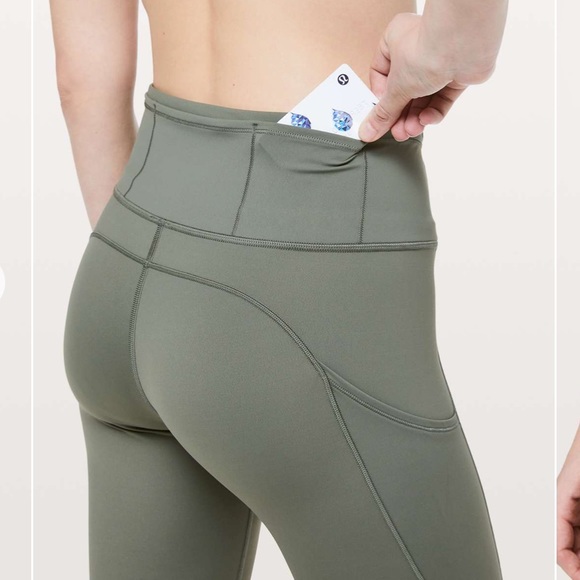 Lululemon Fast & Free 7/8 Tight II *Non-Reflective Nulux 25" Army green - Picture 2 of 10